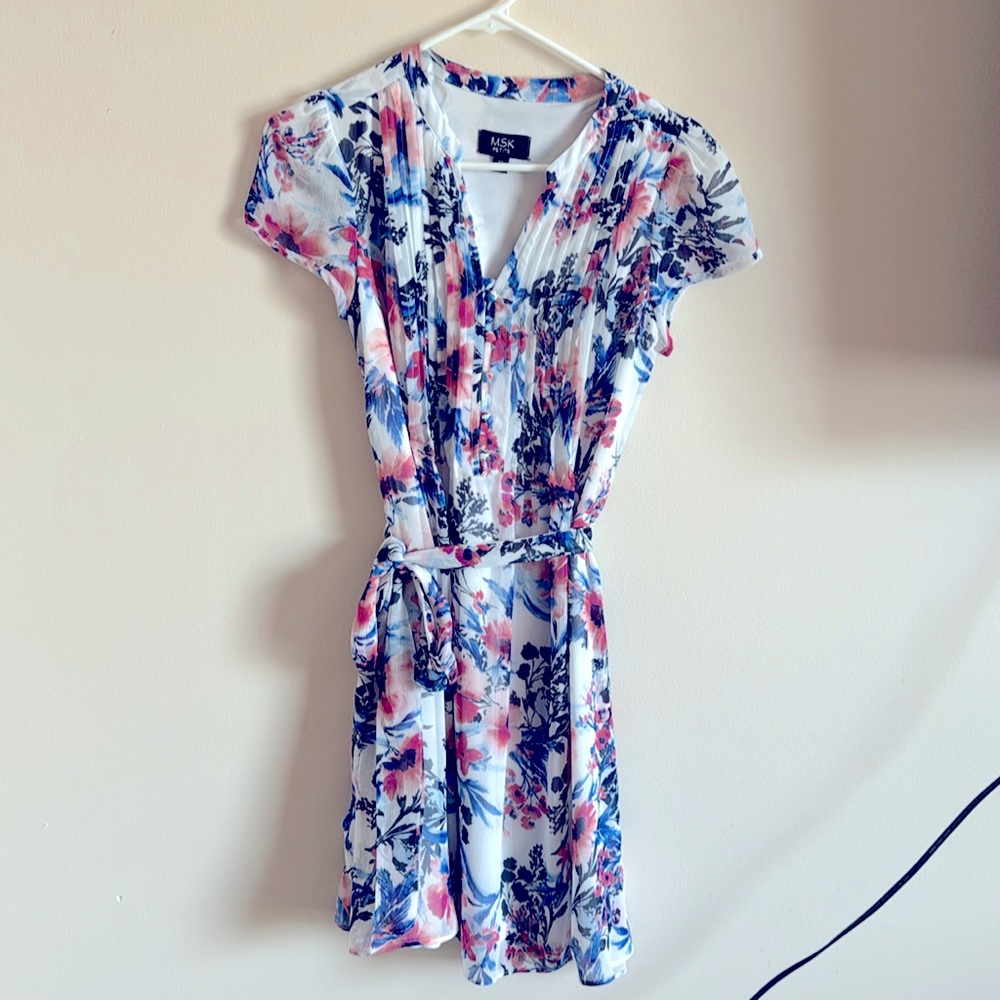 MSK - Floral Dress -  8 Petite